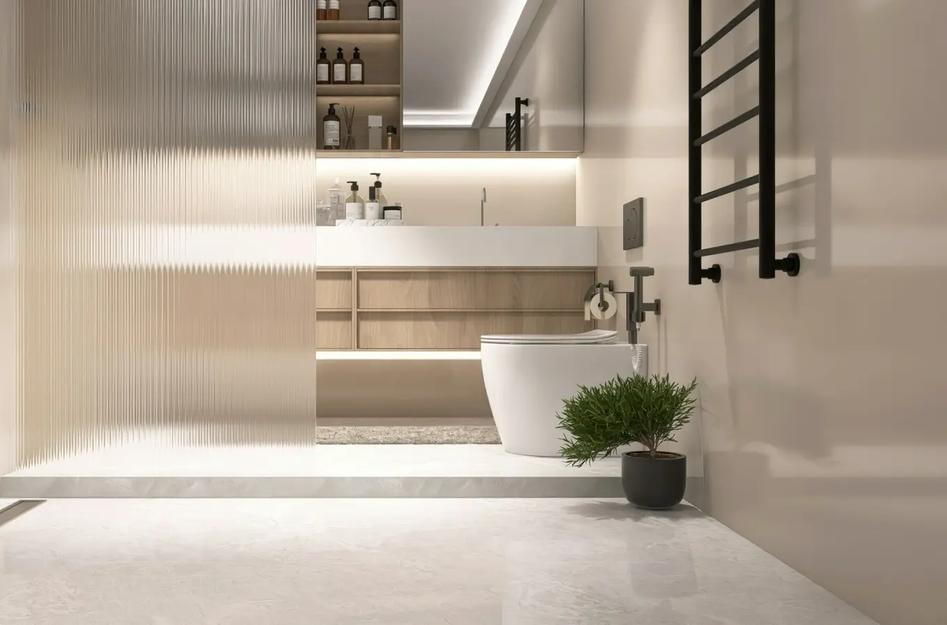 szkło lacobel w łazience